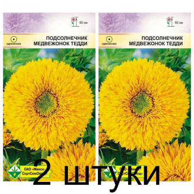Подсолнечник декоративный Медвежонок Тедди, 1г (Satimex, Германия) -2шт