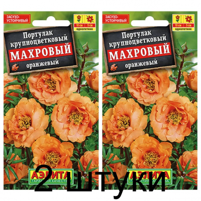 Портулак Махровый оранжевый (Семена Аэлита) - 2 штуки